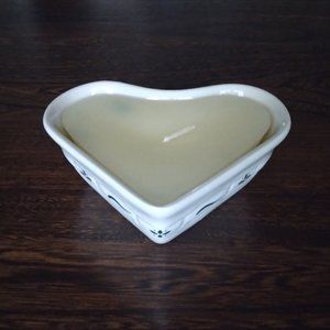Longaberger Woven Traditions Classic Green 5 1/4" Heart Ramekin
